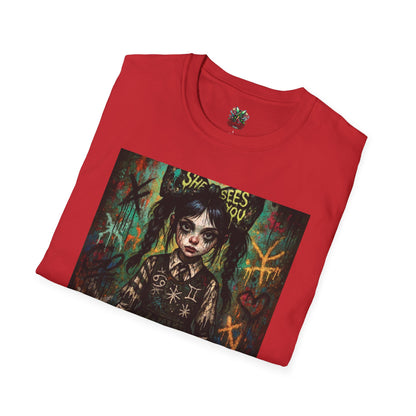 Gothic Art Unisex Softstyle T-Shirt - Spooky Vibes