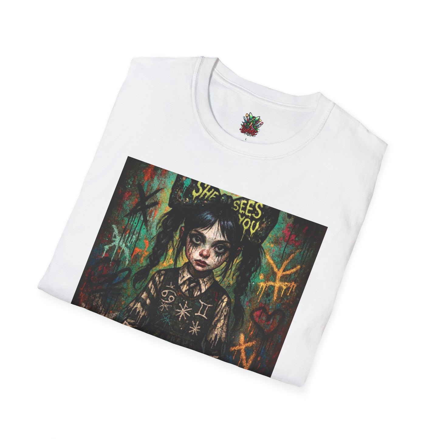Gothic Art Unisex Softstyle T-Shirt - Spooky Vibes