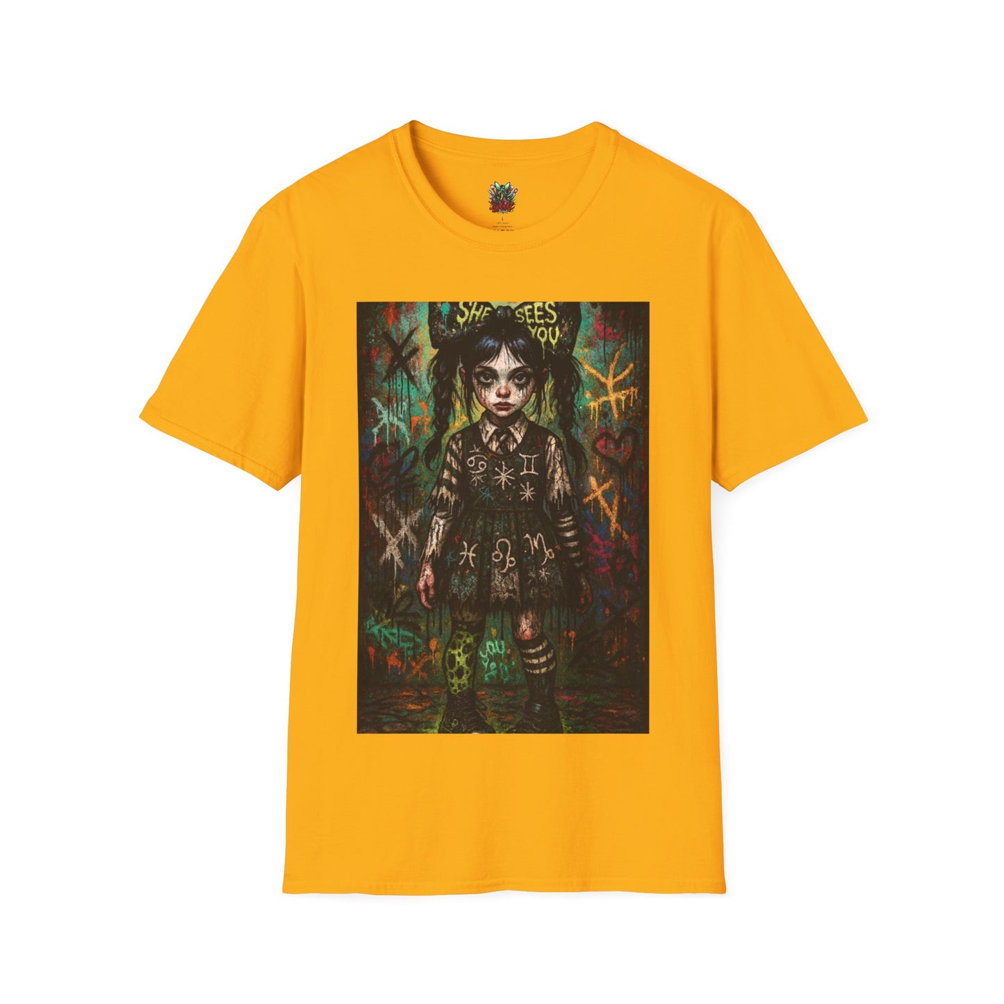 Gothic Art Unisex Softstyle T-Shirt - Spooky Vibes