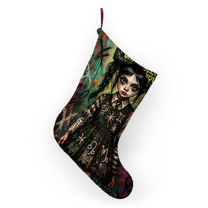 Gothic Art Christmas Stocking - Unique Holiday Decor for Dark Aesthetic Enthusiasts