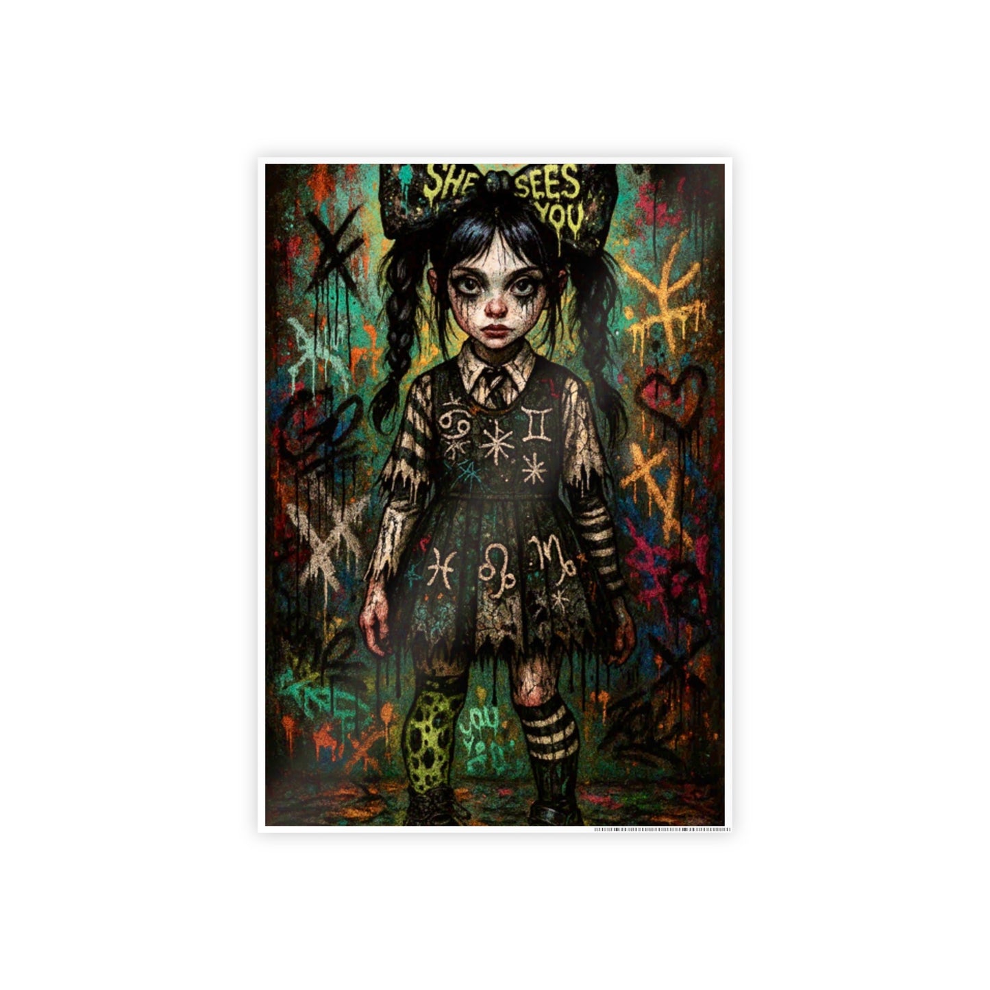 Gothic Art Poster: "She Sees You"
