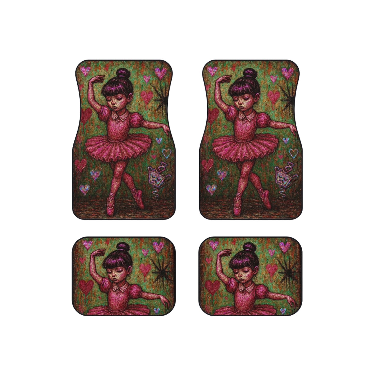 Whimsical Ballerina Car Mats - Set of 4