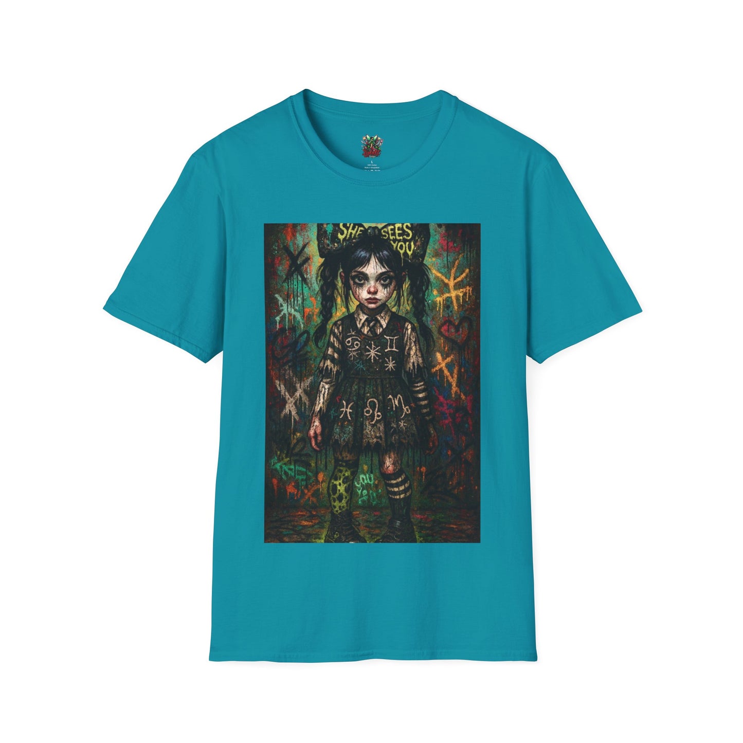 Gothic Art Unisex Softstyle T-Shirt - Spooky Vibes