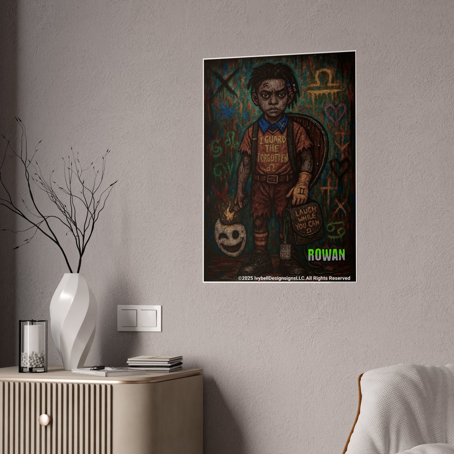 Haunted Homeroom Art Poster -ROWAN 'Guard the Forgotten'