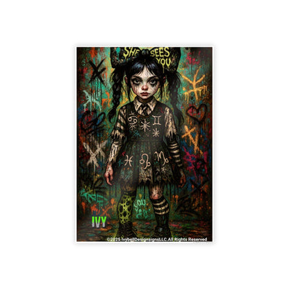 Haunted Homeroom Glossy Art Print: Ivy- She Sees You