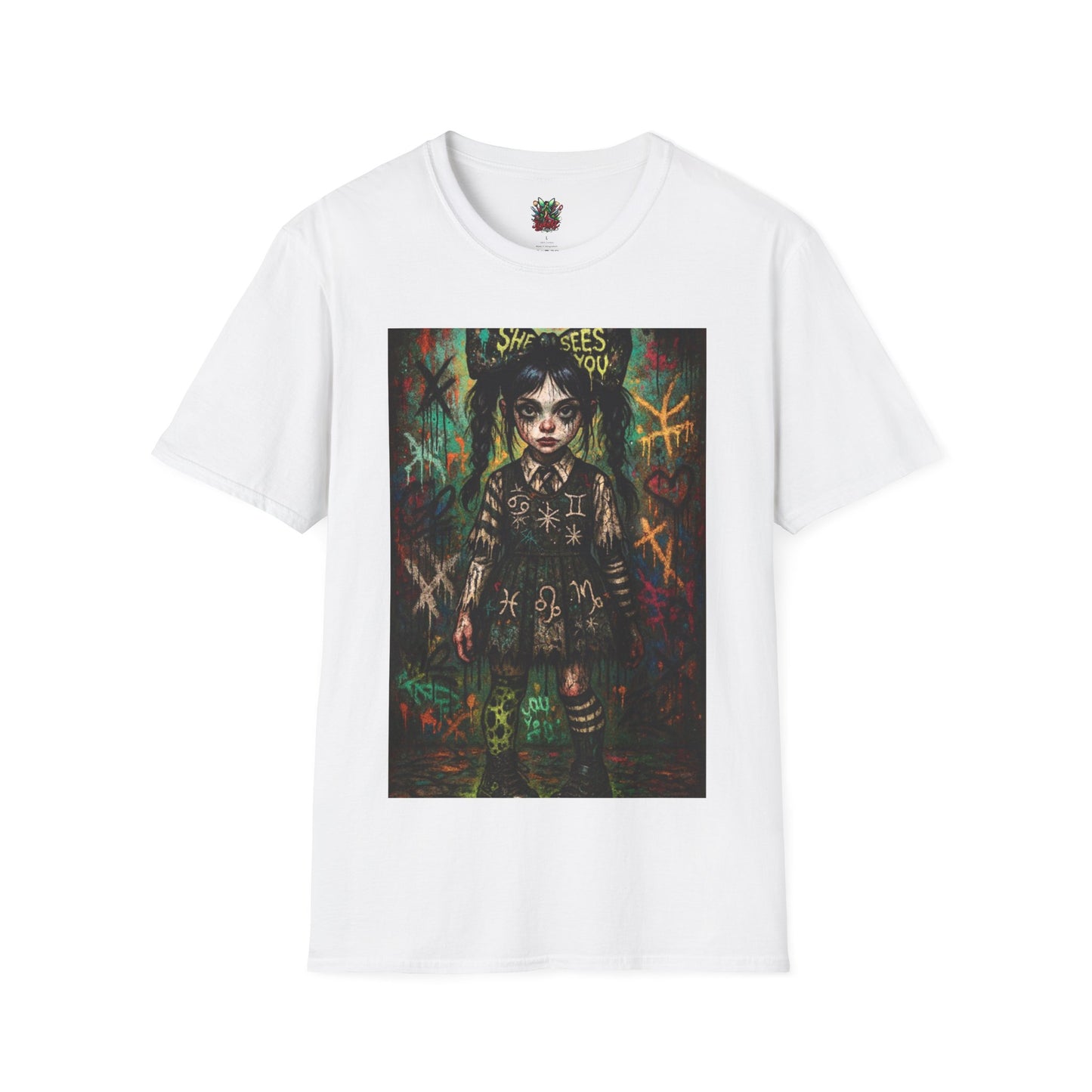 Gothic Art Unisex Softstyle T-Shirt - Spooky Vibes