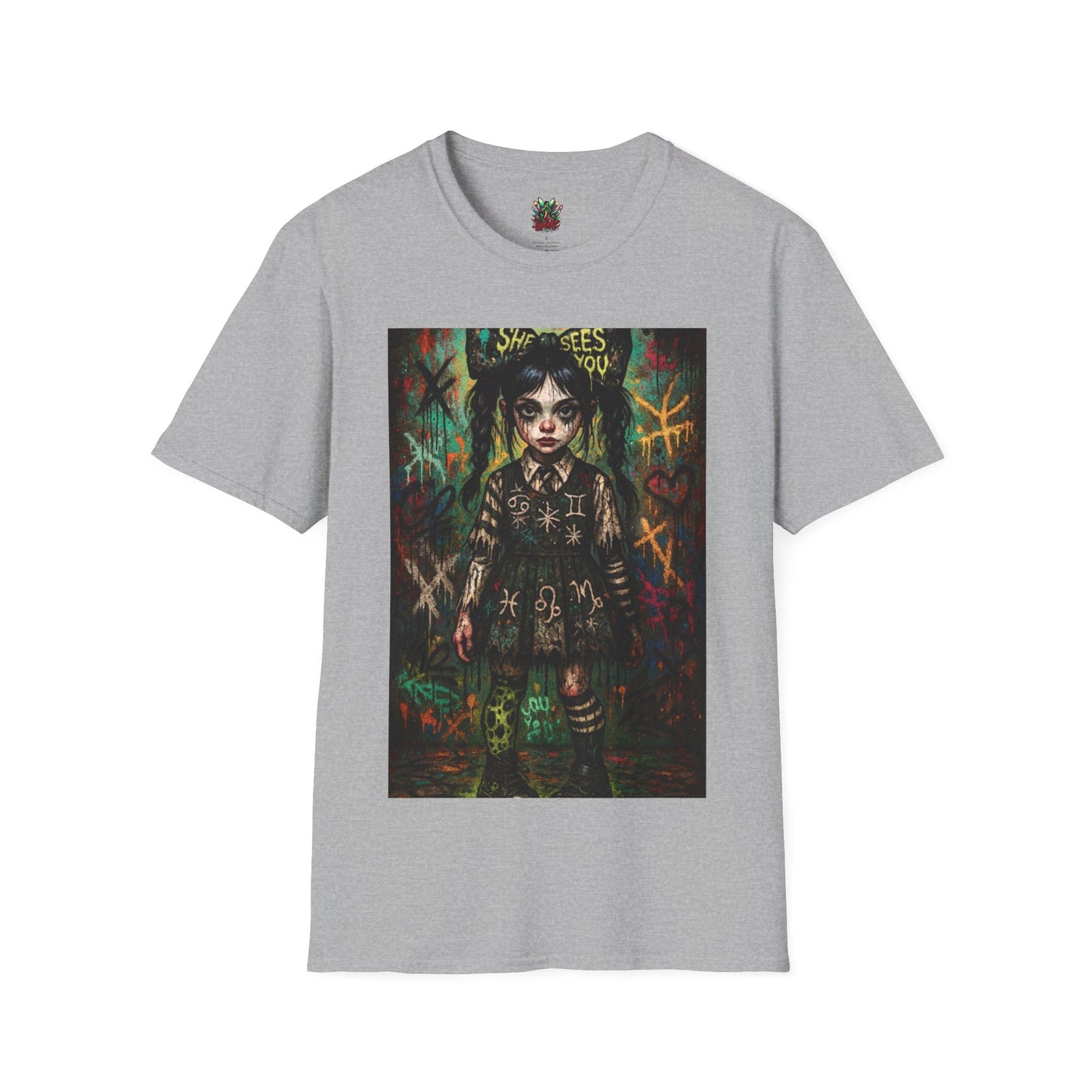 Gothic Art Unisex Softstyle T-Shirt - Spooky Vibes