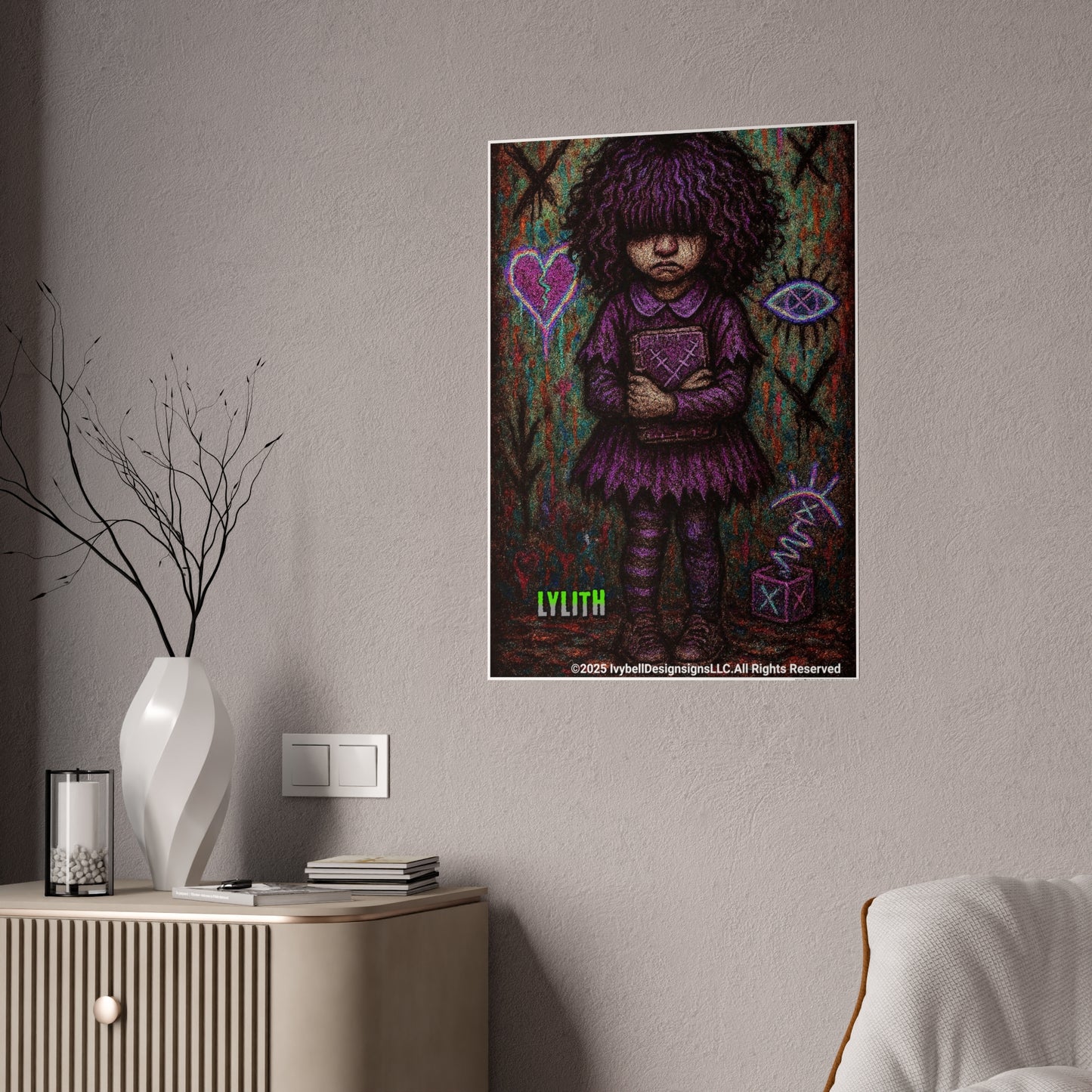 Lylith Gloss Poster – Whimsical Art Print for Home Decor