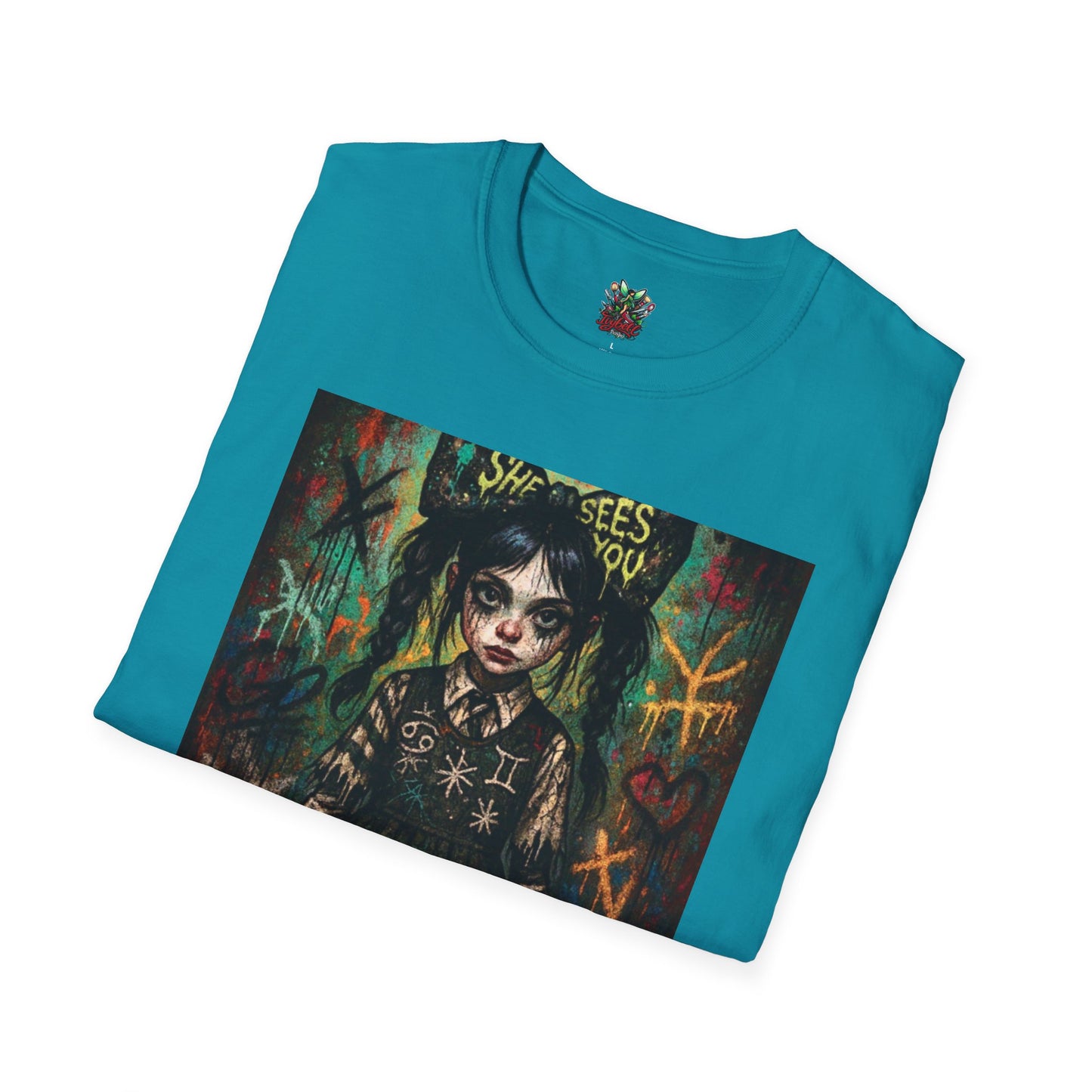 Gothic Art Unisex Softstyle T-Shirt - Spooky Vibes