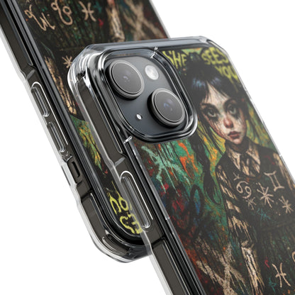 Artistic Magnetic Clear Impact Case - "She Sees You" Design