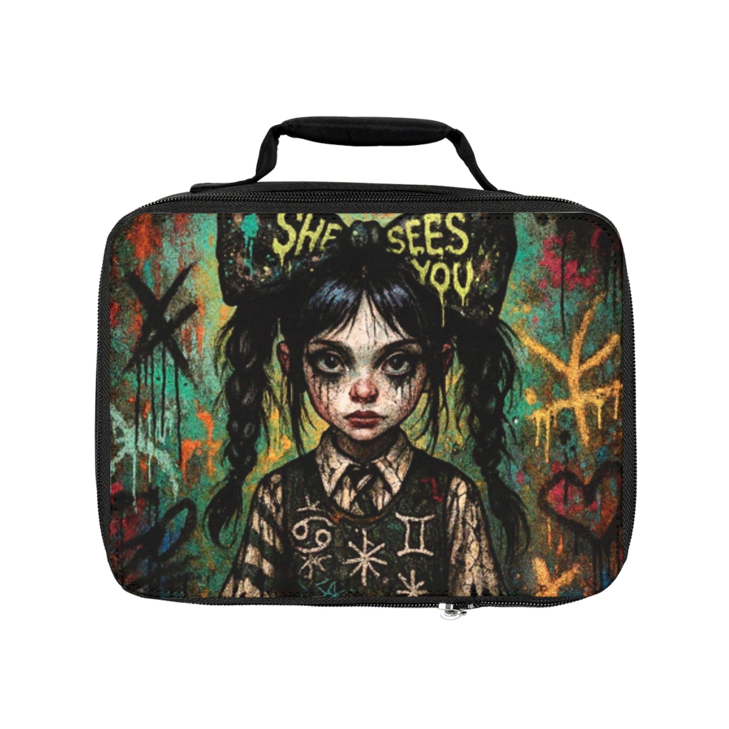 Artistic Lunch Bag - "She Sees You" Design for Unique Style