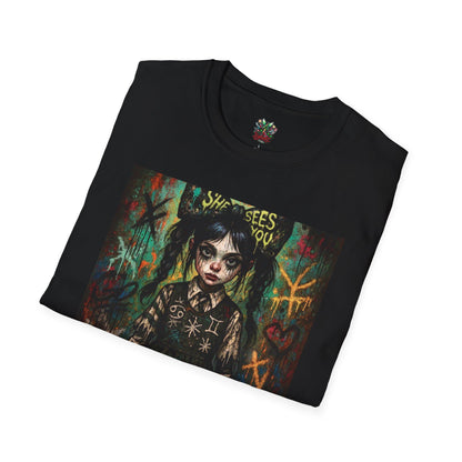 Gothic Art Unisex Softstyle T-Shirt - Spooky Vibes