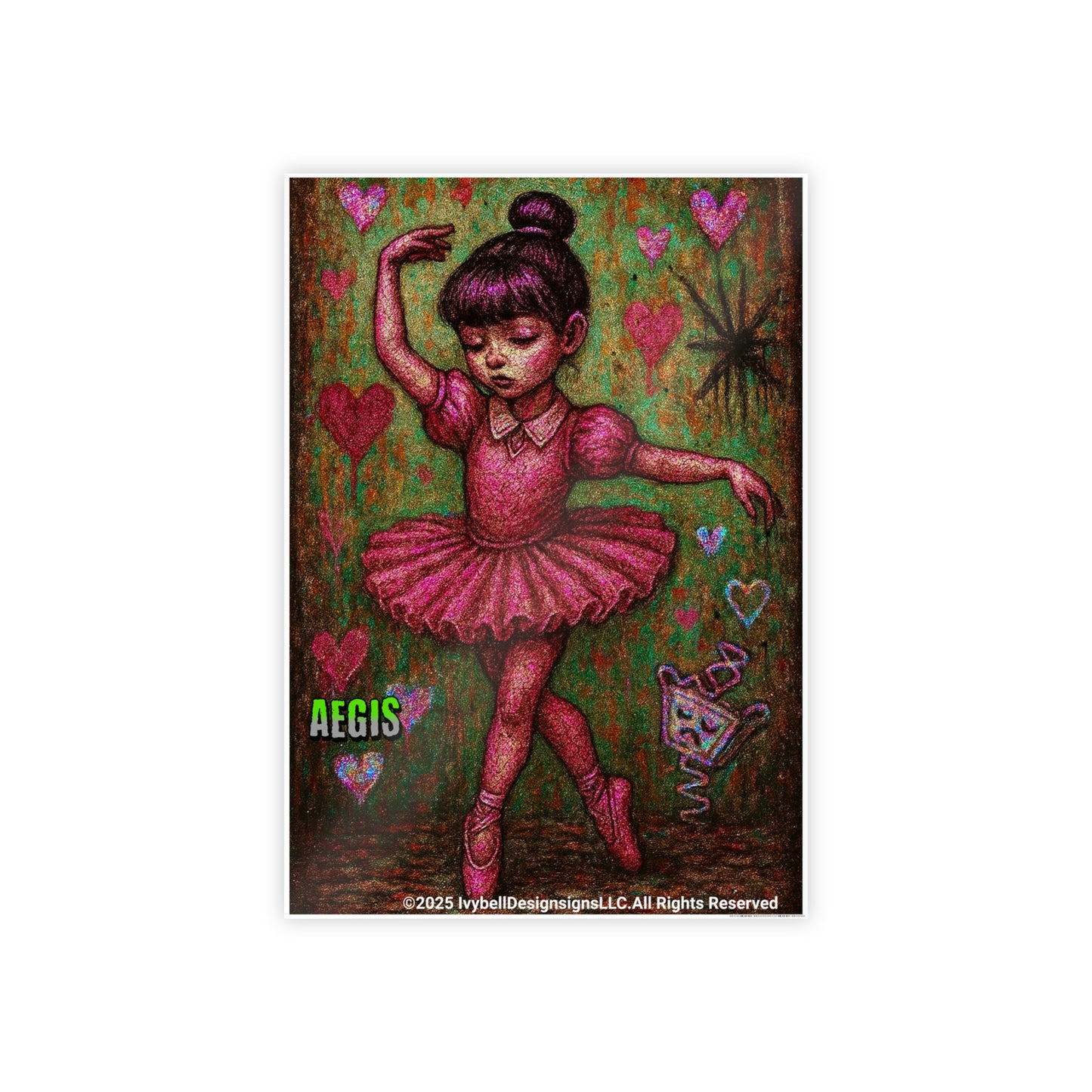Whimsical Ballerina Gloss Poster - AEGIS - Perfect for Kids' Rooms