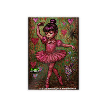 Whimsical Ballerina Gloss Poster - AEGIS - Perfect for Kids' Rooms