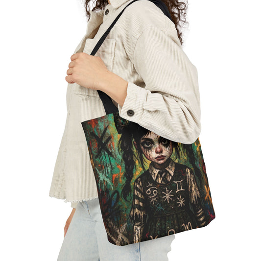 Gothic Art Canvas Tote Bag - Unique 5-Color Straps for Trendy Fashion