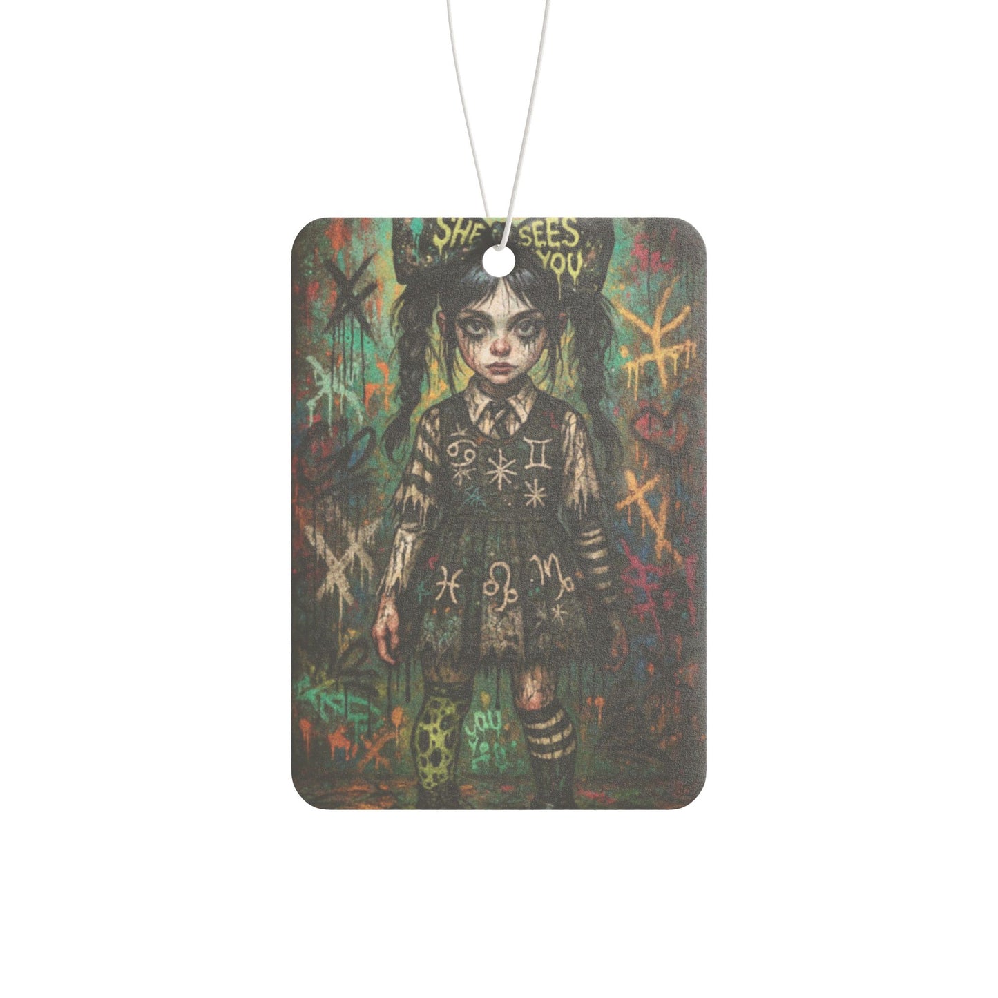 Gothic Car Air Freshener - Spooky Vibes for Halloween