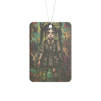 Gothic Car Air Freshener - Spooky Vibes for Halloween