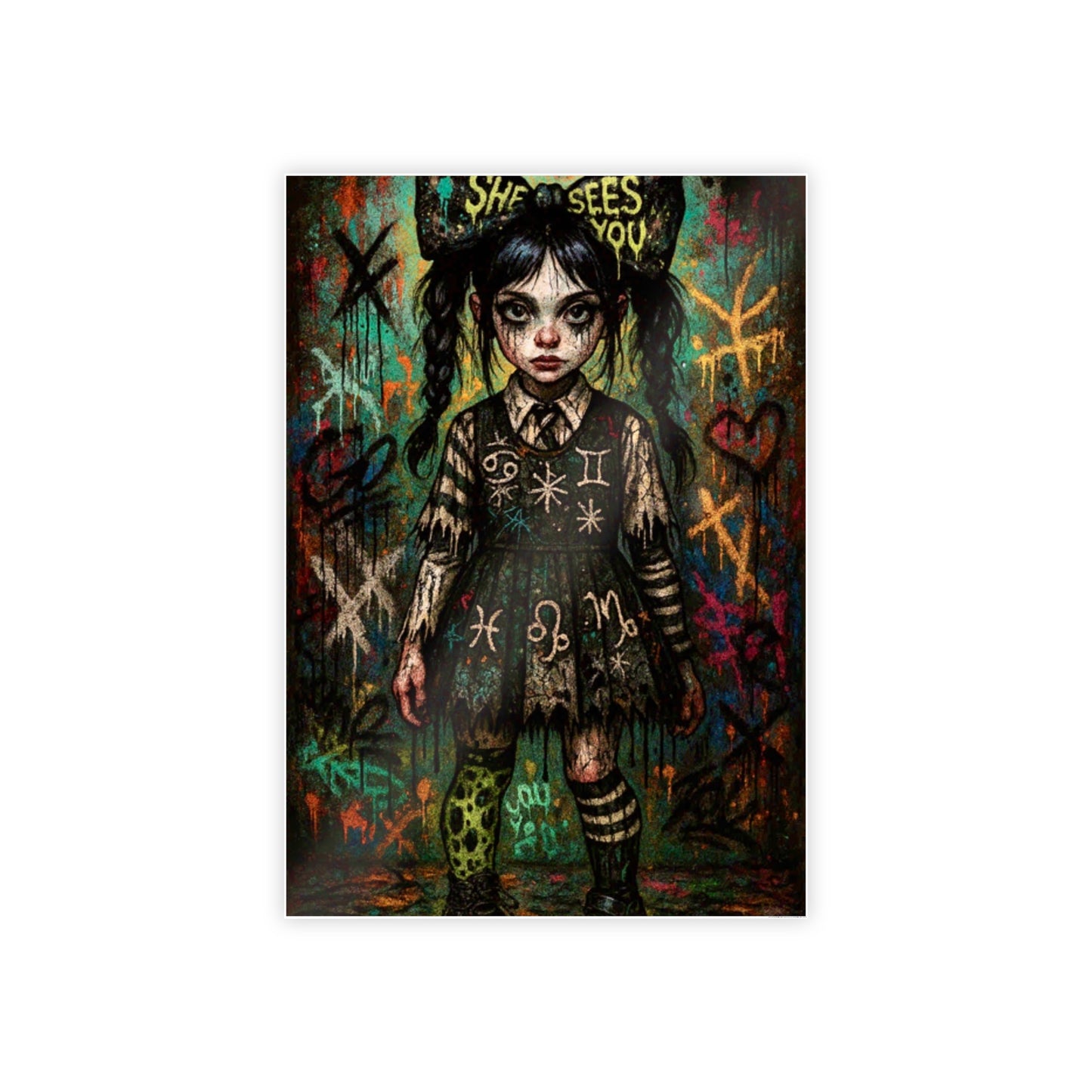 Gothic Art Poster: "She Sees You"