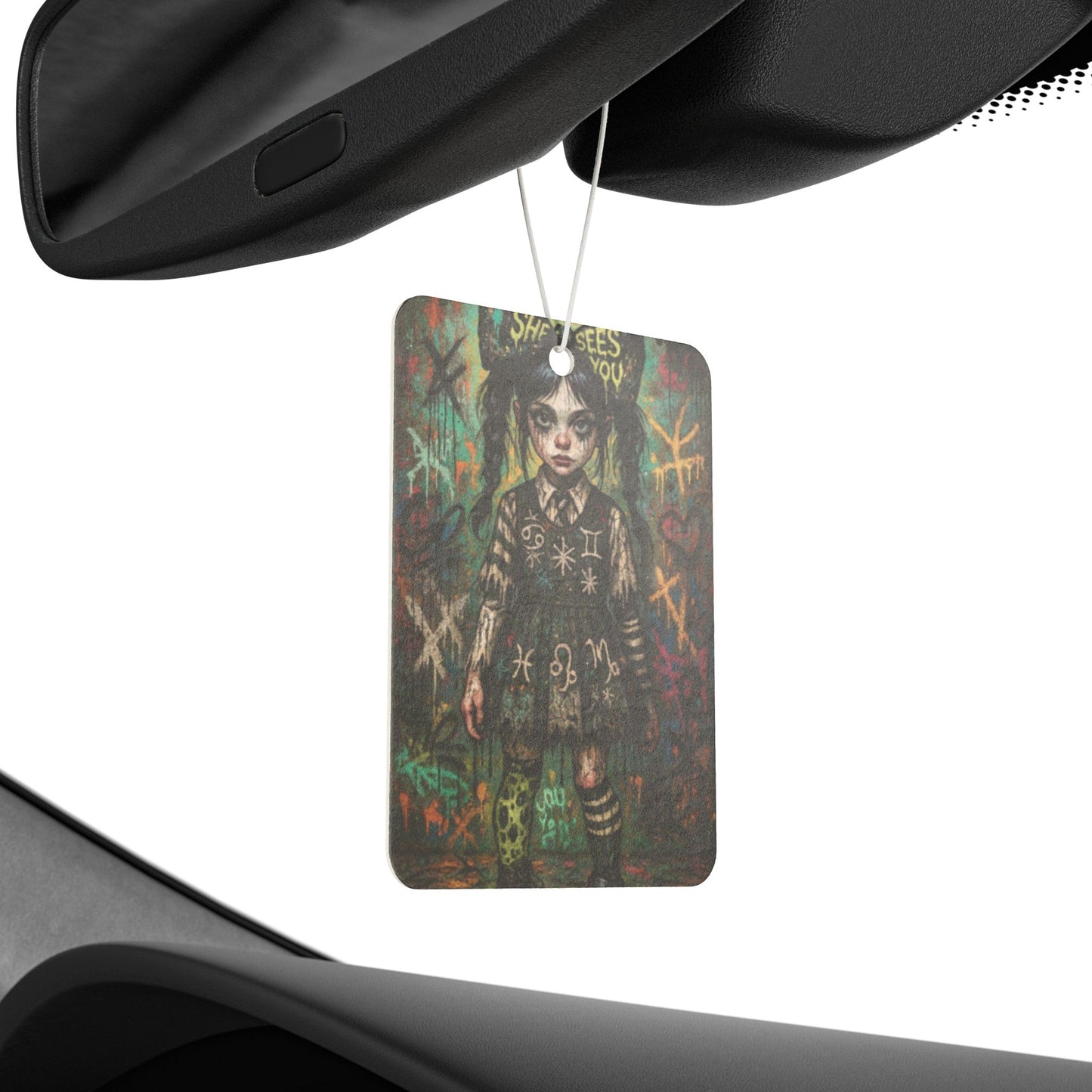Gothic Car Air Freshener - Spooky Vibes for Halloween